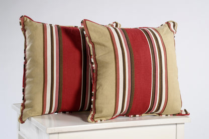 Classic Stripe Square Pillow Cover Pair