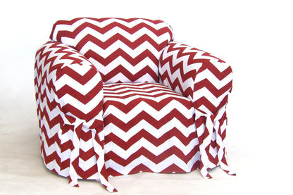 Chevron One-Piece Sofa Slipcover