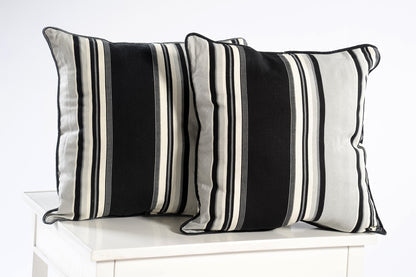 Classic Stripe Square Pillow Cover Pair