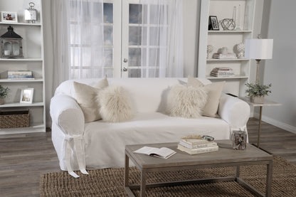 Classic Twill One-Piece Sofa Slipcover