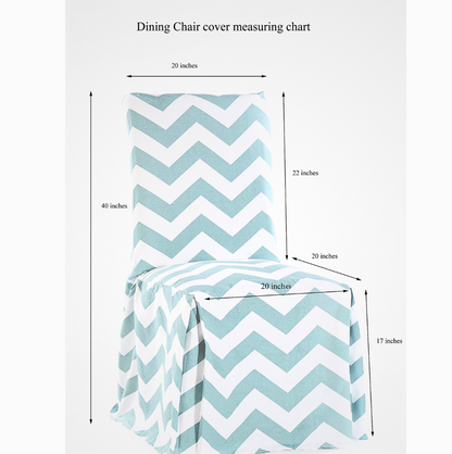 Damask and Stripe Dining Chair Cover