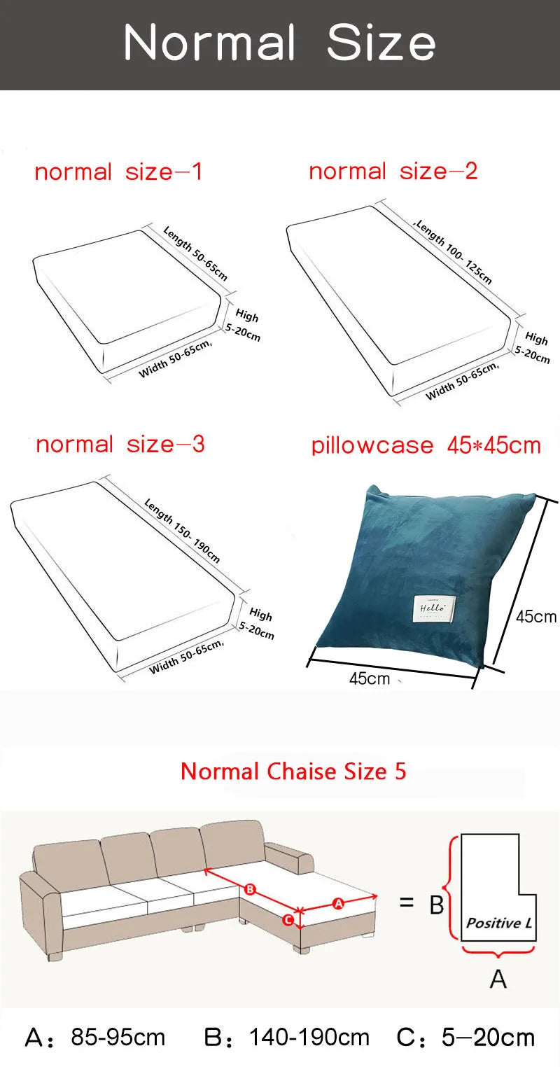 Plush Velvet Sofa Cushion Cover - Normal Size 3