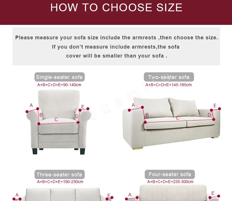 Jacquard Stretch Sofa Slipcover - 1-Seater 90-140cm