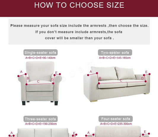 Jacquard Stretch Sofa Slipcover - 1-Seater 90-140cm