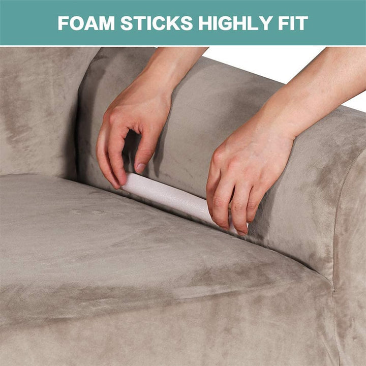 Velvet Stretch Sofa Slipcover - 4-Seater 215-280cm