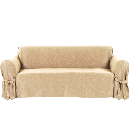 Textured Matelasse Natural One-Piece Slipcover