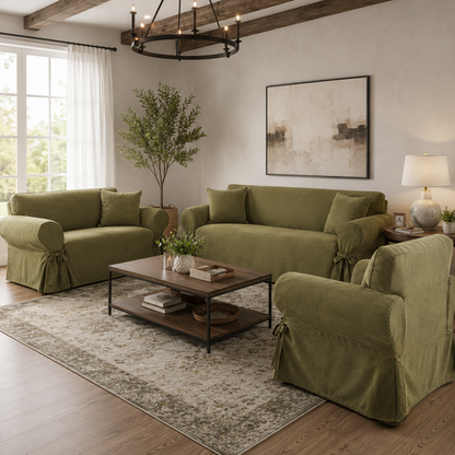 Soft Suede Accent Chair Slipcover