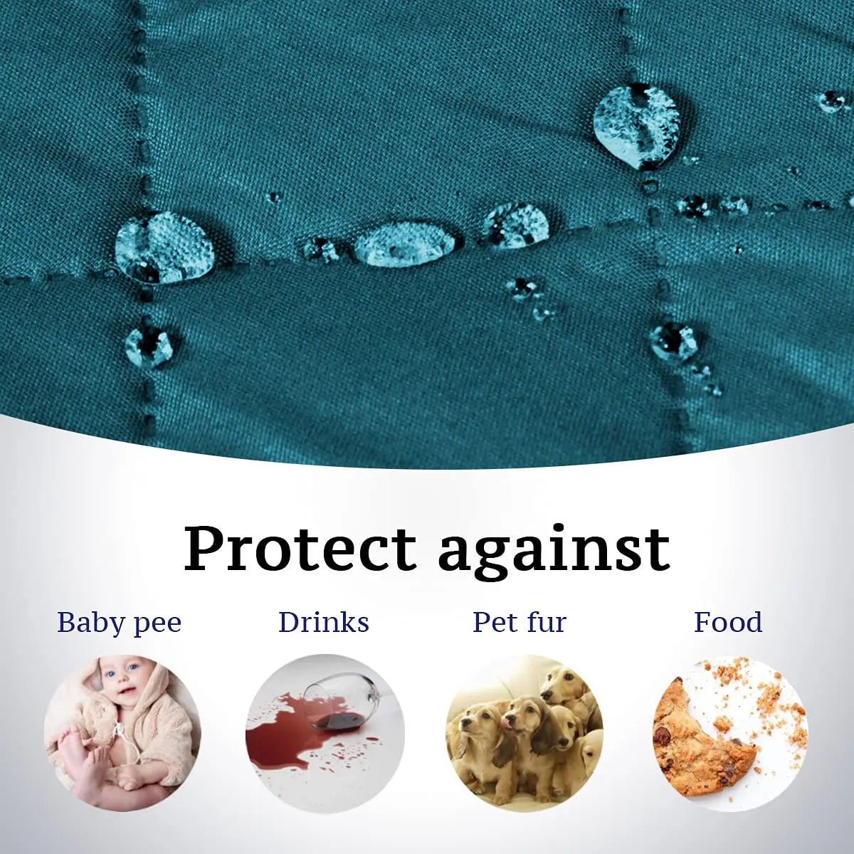 Water-Resistant Adjustable Sofa Protector - 1 Seat 53cm
