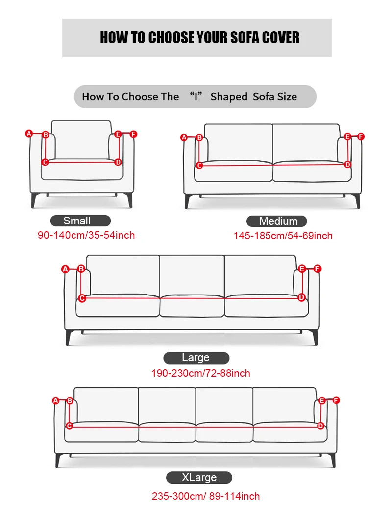 Solid Jacquard Stretch Sofa Cover - 2-Seater 145-190cm