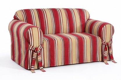 Classic Stripe One-Piece Sofa Slipcover