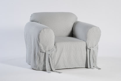 Fine Ticking Stripe One-Piece Slipcover