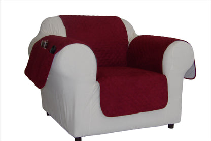 Quilted Couch Pet Protector with Pockets