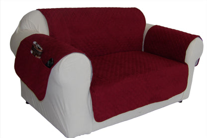 Quilted Couch Pet Protector with Pockets