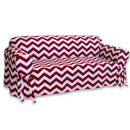 Chevron One-Piece Sofa Slipcover