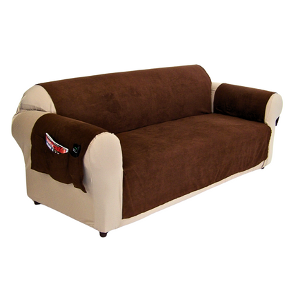 Micro Suede Couch Pet Protector with Pockets