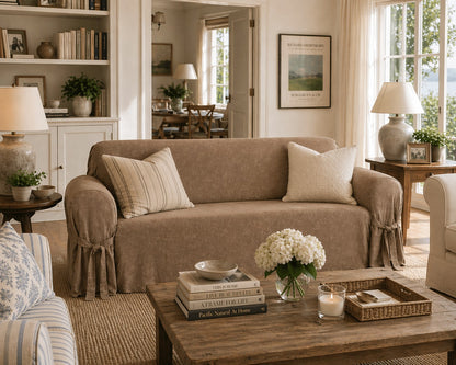 Textured Matelasse One-Piece Sofa Slipcover
