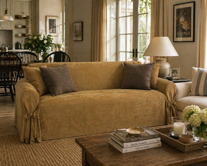 Micro Suede One-Piece Furniture Slipcover