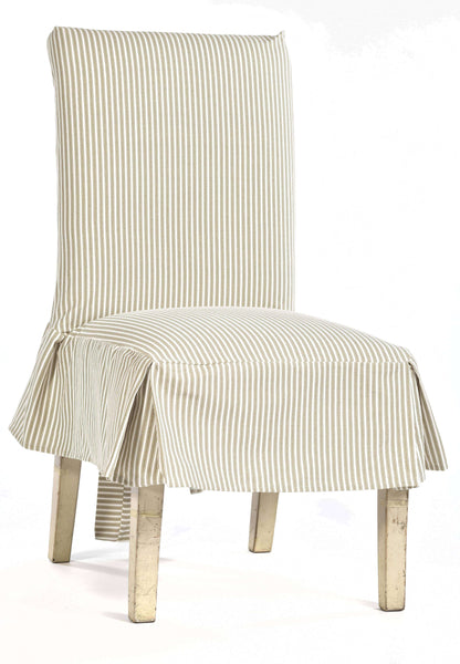 Short Ticking Stripe Dining Chair Cover
