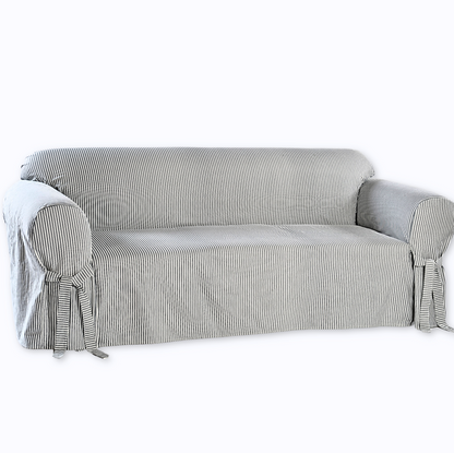 Fine Ticking Stripe One-Piece Slipcover